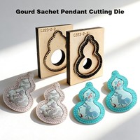 Modèle de pochoir découpé pour pendentif en forme de gourde, pour la création de breloques porte-clés DIY faites main et de petits objets personnels