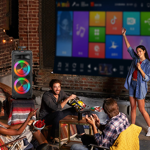 Altavoz Bluetooth Inalámbrico Profesional con Graves Potentes, Luces RGB Dinámicas, para Fiestas al Aire Libre, Altavoz Activo HiFi con Ruedas, al Mejor Precio - Product Image 5