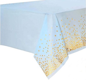 Nero Rosa <span class=keywords><strong>Blu</strong></span> Partito Usa E Getta <span class=keywords><strong>Tovaglia</strong></span> Per Il Rettangolo Tavolo Impressioni In Oro Dot Coriandoli Rettangolare Tavolo In <span class=keywords><strong>Plastica</strong></span> di Copertura - Product Image 2