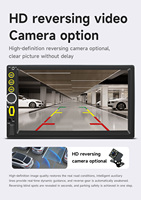 Autoradio BQCC 2 Din 7 pouces avec CarPlay, amplificateur, caméra de recul, lecteurs MP3/MP4, dashcam, Mirror Link RGB, support tableau de bord, lecteur universel