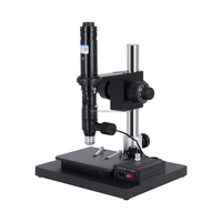SANQTID 4K HD Video Microscope Camera Electronic Continuous Zoom Coaxial Light Electronic Microscope for Image Acquisition PCB