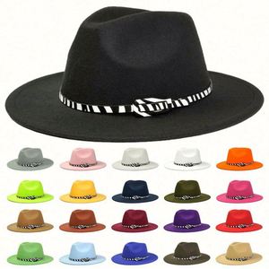 Chapeaux Fedora en gros – Nouveaux modèles d'hiver, chapeaux élégants de couleur unie à large bord, style Panama - Product Image 1