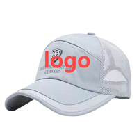 Malla negra ajustable 7 paneles 100% poliéster Snapback gorra de béisbol de moda para hombre camionero deportes Casual sombrero de viaje