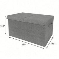 Boîte de rangement en tissu gris robuste et pliable sur mesure pour enfants