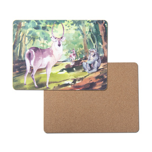 Tùy chỉnh in ấn hình vuông Mật độ trung bình fiberboard gỗ thấm khoảng trống thăng hoa <span class=keywords><strong>hardboard</strong></span> MDF đế lót ly tablemats - Product Image 1