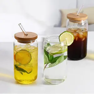 16 oz cà phê lạnh bong bóng trà sữa cốc uống ly bia có thể Tumblers với nắp và rơm