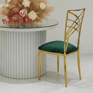 เก้าอี้กิ้งก่ากรอบสแตนเลสสีทองหรูหราสำหรับงานกิจกรรมสุดหรู - Product Image 2