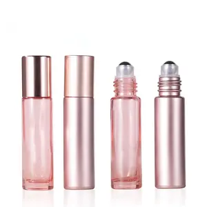 MUB Empty Rose Gold Pink 5ml 10ml Edelstahl kugel ätherische Öl flaschen