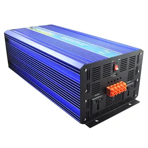 5000w Dc ל-ac מהפך 12vdc 24vdc 48vdc כדי 110vac 220vac Dc ל-ac שמש תדר גבוה מהפך Lcd תצוגה