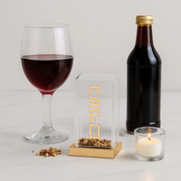 Support moderne en acrylique et lucite pour bâtonnets de Besamim, boîte à épices pour le rituel de Havdalah avec art hébreu, cadeau juif Judaica pour Shabbat