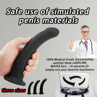 SEXBAY Dildo de Silicona Suave Ecológico de Alta Calidad con Correa Grande, Base Curva con Succión, 100% Impermeable, Juguete Sexual Negro para Mujeres