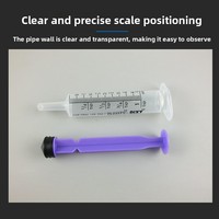 Seringue industrielle en plastique à petit diamètre pour administration de médicaments aux animaux de compagnie, distribution de liquides, application de colle et dosage de liquides