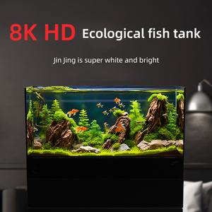 Aquarium Relaxlines avec Plaque de Couverture en PVC, Cuve en Verre Blanc et Filtre de Fond Intégré, Aquarium pour Poissons 100L-120L - Product Image 5