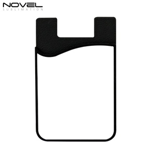 Porte-cartes arrière de téléphone en cuir PU à sublimation vierge, personnalisable, en silicone, multicolore, haute qualité, pour DIY tendance - Product Image 2