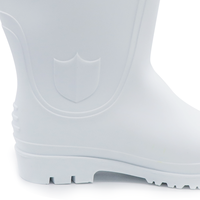 Bottes de sécurité en PVC blanc MaxiTough, à embout d'acier, imperméables, antidérapantes, chaussures de protection pour la construction et l'usine