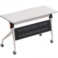 Table de formation pliante en forme de L avec roulettes, bureau de conférence multi-personnes pour bureau d'entreprise, université