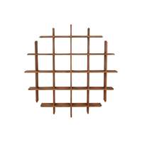 Étagère murale en teck 120 cm de hauteur x 15 cm de profondeur x 120 cm de largeur