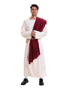 Disfraz de Pastor para Representaciones Teatrales de Halloween, Estilo Árabe Vintage, Túnica de Dubái, Disfraz de Misionero de Oriente Medio - Product Image 4
