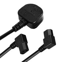 Câble d'alimentation électrique britannique IP20 en caoutchouc à haute performance, prise de fusible britannique BS, 3 broches IEC C13, 1,5 m
