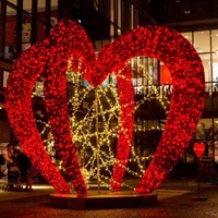 Arc lumineux LED d'extérieur en forme de cœur, lampes, éclairage d'entrée de mariage, pour décoration de fête