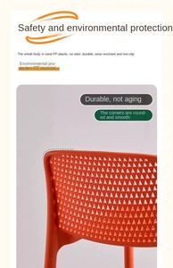 Taburete <span class=keywords><strong>de</strong></span> Bar <span class=keywords><strong>de</strong></span> plástico apilable <span class=keywords><strong>de</strong></span> diseño moderno con respaldo bajo y taburete <span class=keywords><strong>de</strong></span> mostrador sin brazos para muebles <span class=keywords><strong>de</strong></span> bar para el hogar interior y exterior - Product Image 6