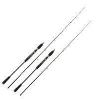 Canne à pêche en gros pour jigging lent en eau salée, 1,6m/1,8m, 1,5 brins, blank en carbone haute performance, guides en céramique, pour bar rayé rouge