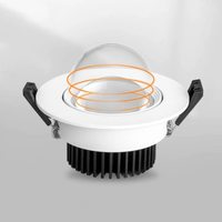 Spot mural LED double couche encastré 75 mm, effet arc-en-ciel, intensité variable, lampe de plafond encastrée, support mural de fond, compatible OEM