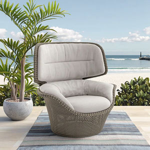 Moderno de lujo para todo tipo de clima Patio Jardín Hotel Playa Tejido a mano Piscina al aire libre Muebles de mimbre SEASHELL GRAND WING SILLA - Product Image 4
