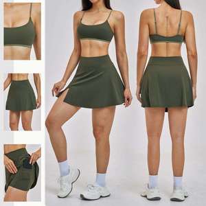 Vêtements de sport personnalisés Yoke Activewear, ensemble de sport 2 pièces pour femme, tenue de yoga, vêtements de tennis - Product Image 1