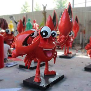 Sculpture <span class=keywords><strong>de</strong></span> <span class=keywords><strong>homard</strong></span> personnalisée en fibre <span class=keywords><strong>de</strong></span> verre <span class=keywords><strong>de</strong></span> dessin animé pour fruits <span class=keywords><strong>de</strong></span> mer restaurant hot pot restaurant décorations <span class=keywords><strong>de</strong></span> bienvenue - Product Image 4