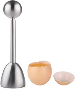 Apri-Uova Ecologico in Acciaio Inox, Taglia-Guscio per Uova Sode, Supporto per Uova, Utensile per Rimozione del Guscio - Product Image 5