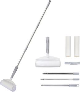 Sticky <b>Roller</b> Mop with Foldable Long Steel Handle Extendable Eco-Friendly for <b>Floor</b> Cleaning Lazy Hair Lint Removing Brush Cover - Product Image 1