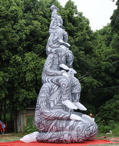 Globo Piramidal Inflable Gigante de Oxford de 9m 30 pies para Publicidad, Personalizado, para Decoración de Plazas - Product Image 1