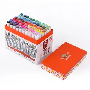 Personalizzato 168 colori Graphic Art Schizzo A Base di Alcool A Doppia Punta Doppia Marker Pen Set per arte disegno