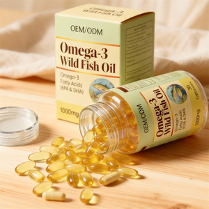 Capsule Morbide di Olio di Pesce <span class=keywords><strong>Omega</strong></span> <span class=keywords><strong>3</strong></span> da Fonte Selvatica, Integratore Alimentare ad Alta Concentrazione di EPA e DHA, Certificato HALAL GMP ISO9001 - Product Image 5