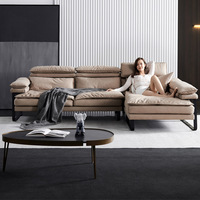 Canapé en tissu et cuir blanc, sofa de luxe style nordique, italien, moderne, avec motif artistique, 1 pièce, fauteuil de salon