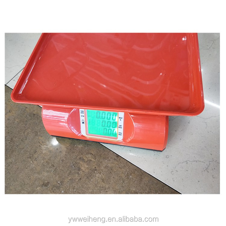 New Wholesale 30kg table Supermarket Vegetable and Fruit Bench Scale Electronic Price Computing Scale