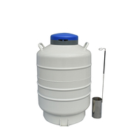 Récipient à azote liquide YDS-50-125 de 50 L, réservoir Dewar avec goulot de 125 mm, avec 10 canettes et gobelets