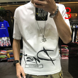 Summer 8630 T-shirt à manches courtes pour hommes <span class=keywords><strong>2022</strong></span> Nouvelle version coréenne de la <span class=keywords><strong>tendance</strong></span> <span class=keywords><strong>Chemise</strong></span> à manches courtes - Product Image 3