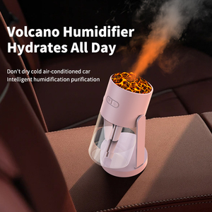 280ml mới có thể điều chỉnh xoay độ ẩm di động xoay siêu âm <span class=keywords><strong>mini</strong></span> USB núi lửa ngọn lửa độ ẩm với ánh sáng đầy màu sắc - Product Image 4