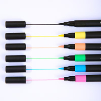Petite Boîte Noire Marqueurs Acrylique Crayons Aquarelle Souple Papier Opaque Crayons de Couleur Empilables Art Spécial Papeterie Vente en Gros