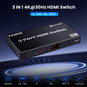 Conmutador HDMI SYONG de Alto Rendimiento 4K30Hz 3 en 1 Salida, HDCP 1.3, HDMI 1.4, <span class=keywords><strong>HDR</strong></span>, Control Remoto IR Compatible con MacBook/PS5/Xbox/Laptop - Product Image 3