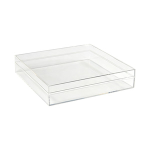 Boîte cadeau carrée en acrylique transparente à bords lisses avec film anti-rayures pour l'emballage et la présentation d'aliments secs, d'herbes et de ginseng - Product Image 2