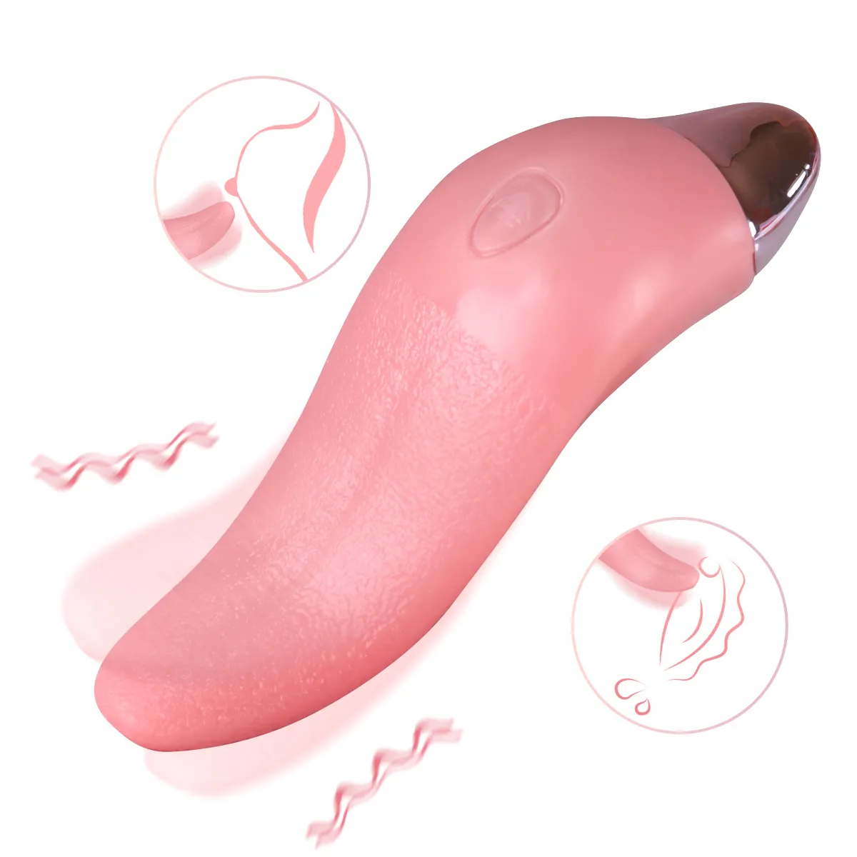 Dil yalama vibratör kadınlar için G spot klitoral stimülatör Mini Clit seks oyuncakları kadınlar için Recharged meme kadın Masturbator %