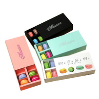 Boîte d'emballage pour macarons, boîte à macarons française, emballage avec logo, boîte à macarons en papier cartonné personnalisée bon marché