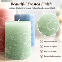 LIT BRIGHT Custom Durable Bunt Beige Schwarz Big Pink Gelb Dunkelrot Hellblau Silber Fancy Gold White Pillar Candles