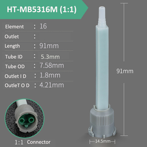 3216 HT-MB3216D Epoksi Reçine Statik Karıştırma Nozulu Yapıştırıcı Şırınga Kartuşları Karıştırıcı Ucu 16 Elemanlı 50ml B 1:1 2:1 Kartuşlar için - Product Image 5