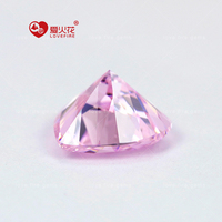 Precios de Fábrica, Circonita Cúbica Pulida en Forma de Corazón Rosa Claro de Calidad 5A, 4*4mm 13*13mm, Excelente Gema Sintética Suelta