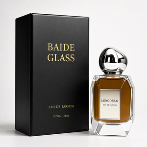 Premium Luxury Crimp Perfume Glass Bottle 30ML 50ML 100ML Clear <b>Empty</b> Perfume Bottle with <b>Gift</b> <b>Box</b> - Product Image 2