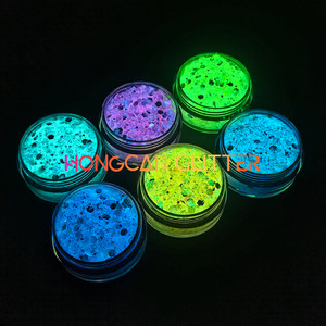 Tırnak süslemeleri malzemeleri için koyu toptan tıknaz glitter polyester mix glitter kızdırma - Product Image 1